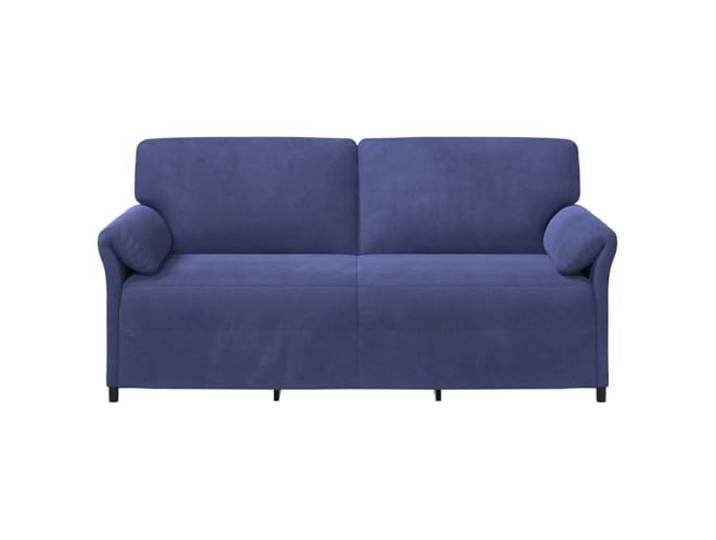 KTHLBRH Sofa 3-Sitzer Polizei blau 198 x 83 x 95 cm Samt Metallrahmen, Schaumstoffpolsterung, gebogene Armlehnen, schwarze Beine, Verwendung im Innenbereich