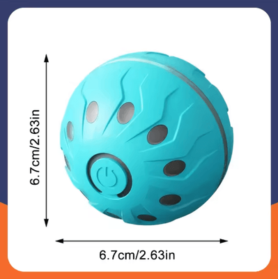 Inspire Picks RolliPlay Smart Interactive Dog Ball Automatic Moving & Bouncing USB Rechargeable Pet Toy blue Sd