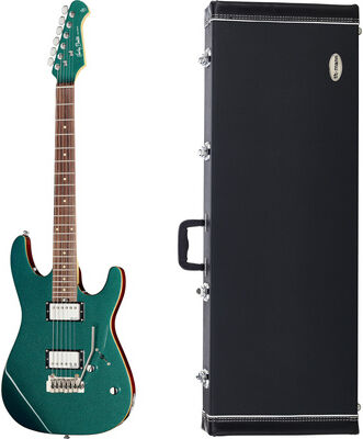 Harley Benton Fusion-III HH EB OCT w/Case Gloss Ocean Turquoise