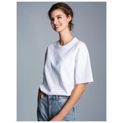T-Shirt TRIGEMA "TRIGEMA Heavy Oversized T-Shirt", Damen, Gr. L, weiß, Single Jersey, 100% Baumwolle, Rundhals, Shirts T-Shirt