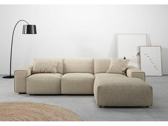Home affaire Ecksofa Glimminge L-Form, Breite 264cm, auch in Cord + Easy care-Bezug, Breite 264, Zierkissen