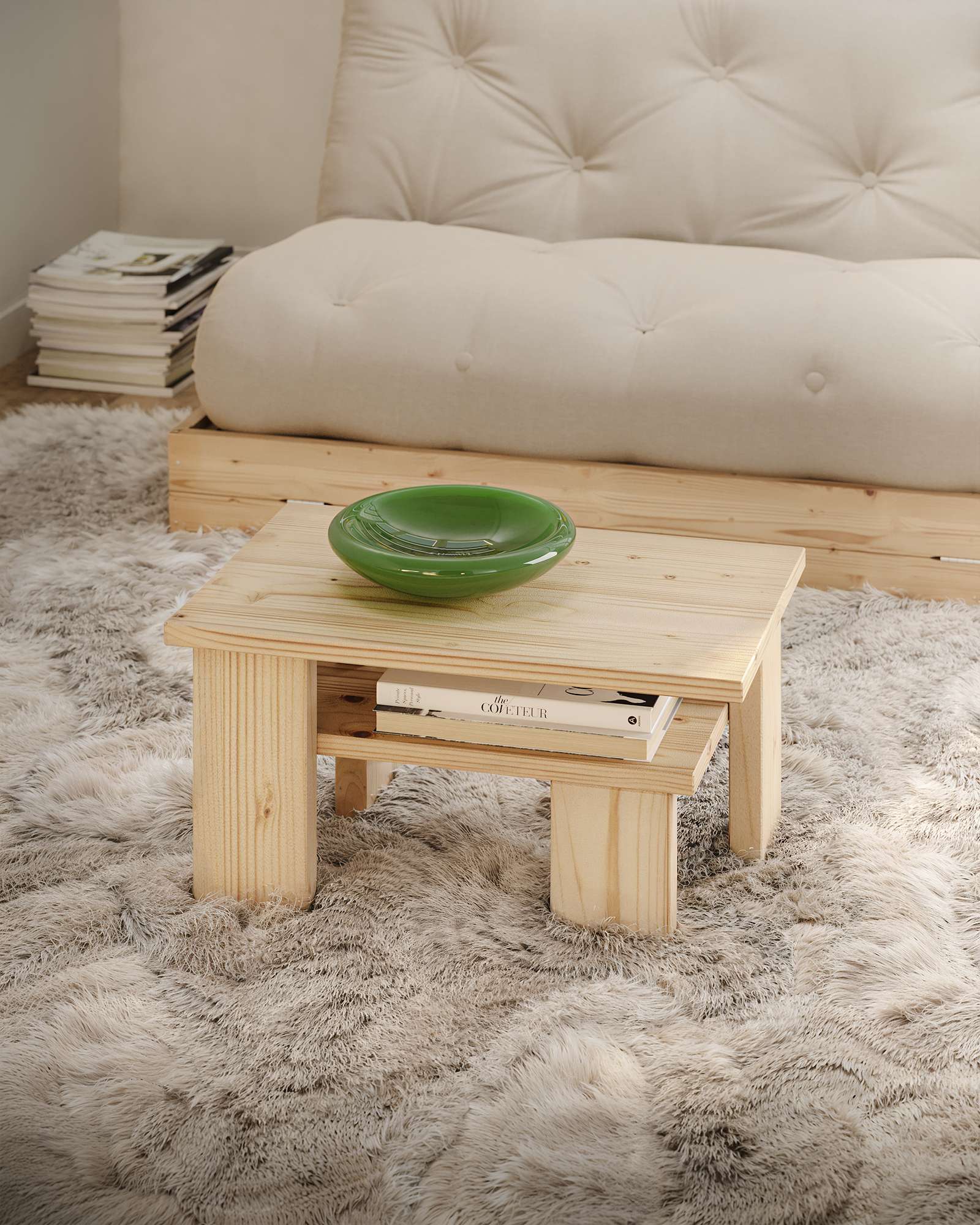 Couchtisch KARUP DESIGN "Japan Kaffeetisch kompakt, stilvoll, funktional, Made in Europe", beige (raw, raw, raw), B:68cm H:36cm T:45cm, Tische, Couchtisch, vielseitig einsetzbar, aus massivem FSC-zertifiziertes Massivholz raw, raw, raw B/H/T: 68cm x 36cm 
