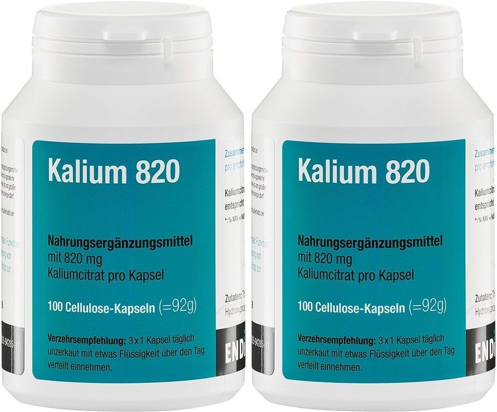 Endima Kalium 820 Kapseln x2 2x100 St