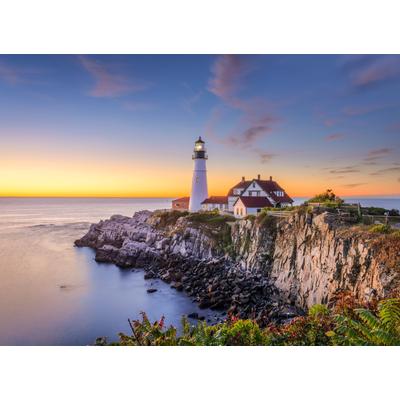 Fototapete PAPERMOON "Lighthouse Portland Main", bunt, B:3m L:2,23m, Vlies, Tapeten