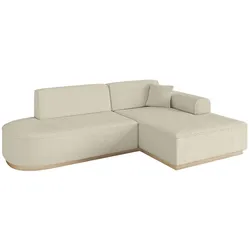 ECKSOFA Ottomane Rechts IREA-L1 - 232x165x80 cm Beige