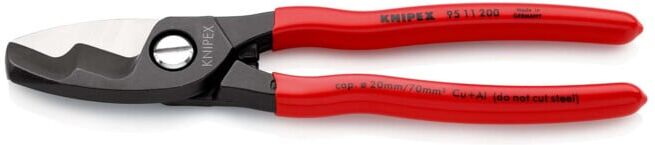 Coupe-câbles, à double tranchants Knipex (95 11 200)