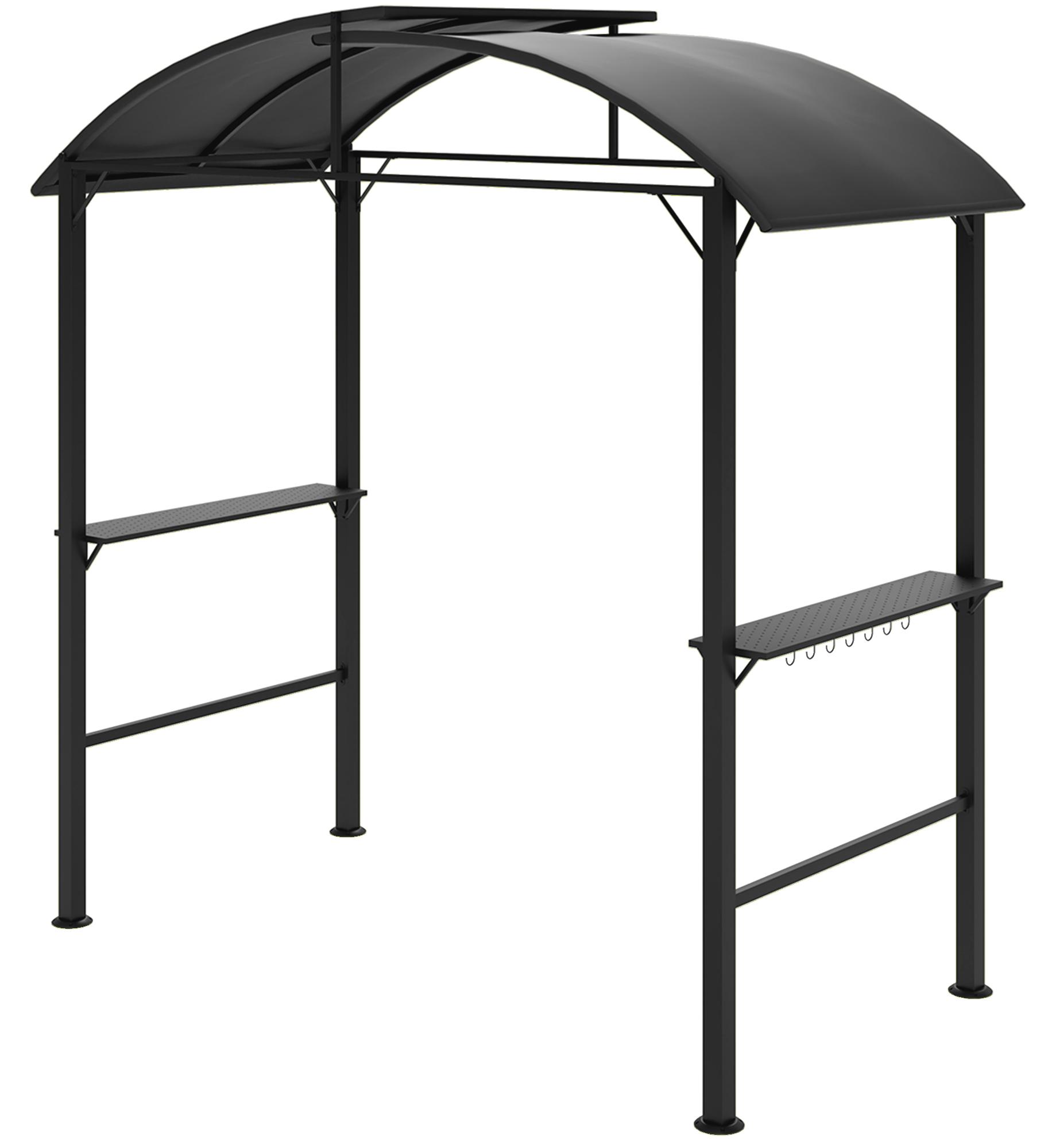 Outsunny Grillpavillon 233 x 110 x 235 cm winddicht Gartenpavillon Gartenlauben