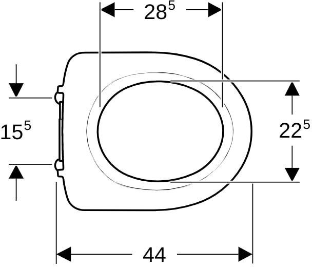 Geberit iCon WC-Sitzring, barrierefrei 501875001