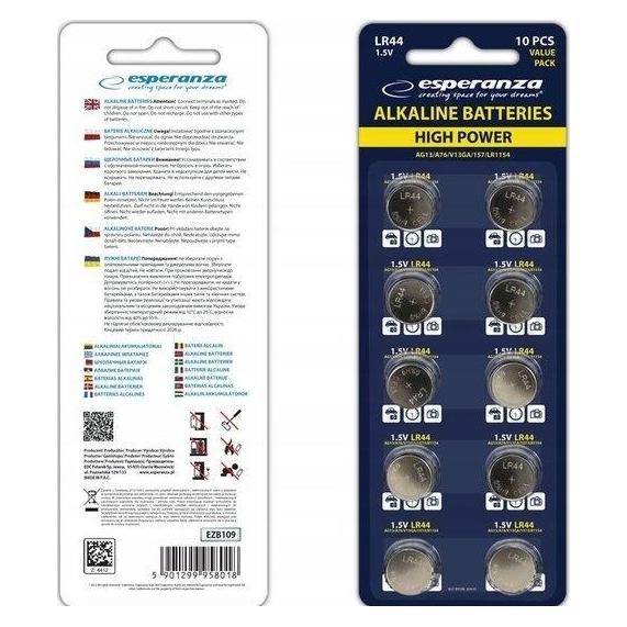 Esperanza ALKALINE BATTERIES LR44 AG13 10PCS. (10 Stk., LR44) (EZB109)