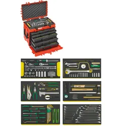 STAHLWILLE Line Maintenance-Set (zöllig) im Werkzeug-Trolley Nr. 13217 13214a/1 ...