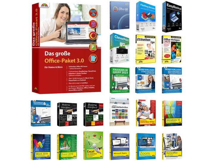 Das grosse Office-Paket 3.0 mit über 18.000 Vorlagen & 8 E-Books