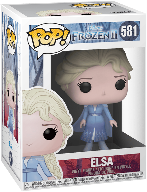 Funko Pop! Disney Frozen 2 Elsa Vinyl Figure #581 - 9.5 cm - Blue - For Ages 3 and Up