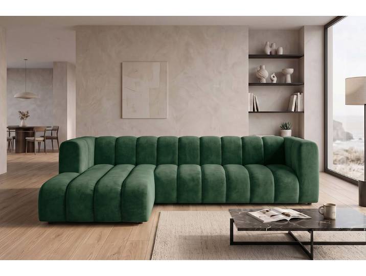 Kaiser Möbel Ecksofa Modulares GRAND L 318 im Velvet-Stoff Riviera, Ecksofa, modulares Ecksofa, großzügige Relaxzone