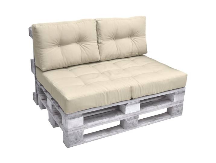 PALETTENKISSEN Eco Elements Sitz + Rücken Natur (2tlg)