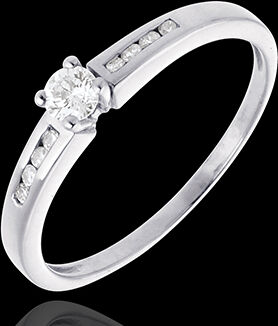 Edenly SolitÃ¤r Octave in Weissgold - 0.27 Karat - 9 Diamanten