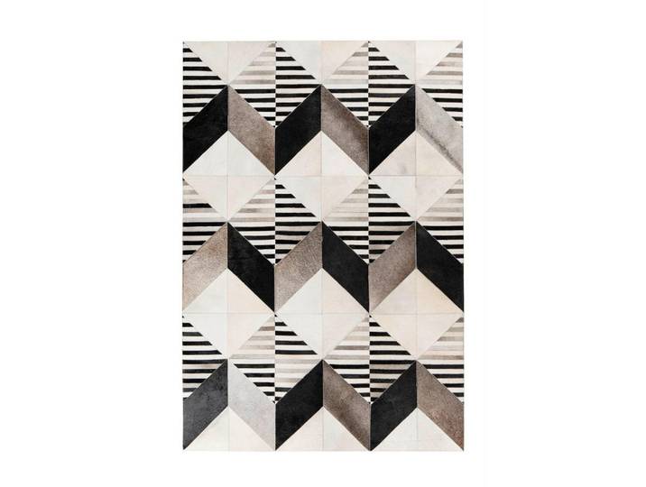 Kayoom Lederteppich, Mehrfarbig, Schwarz, Leder, Rindleder,Rindleder, Patchwork, rechteckig, 120x170 cm, pflegeleicht, Teppiche & Böden, Teppich, Schaffell & Kuhfell