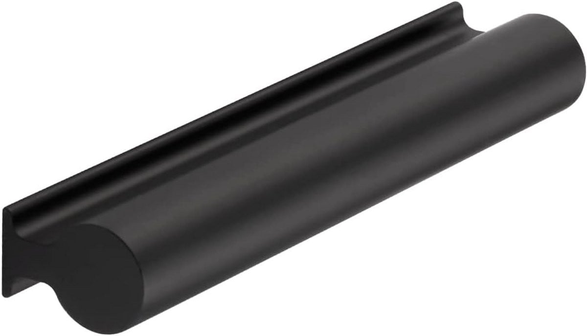 Zwarte Gepoedercoate Aluminium Ladegreep voor Kasten, Breedte: 16 cm
