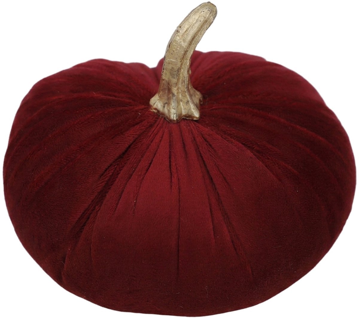 Clayre & Eef Decoratie Pompoen Rood Kunststof Herfstdecoratie