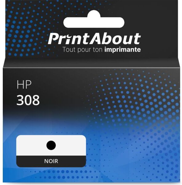 Cartouche PrintAbout compatible pour HP 308 (7FP21UE) - Noir - Très grande capacité