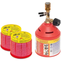 Rothenberger, Lötgerät, Industrial Bunsenbrenner inkl. 2x C200 Kartusche 330ml mit ILL System (Lötlampe)