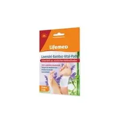Lifemed Lavendel-Bambus-Vital-Pads 8 x 6 cm | 2 Stück | Fußpads mit Lavendelduft