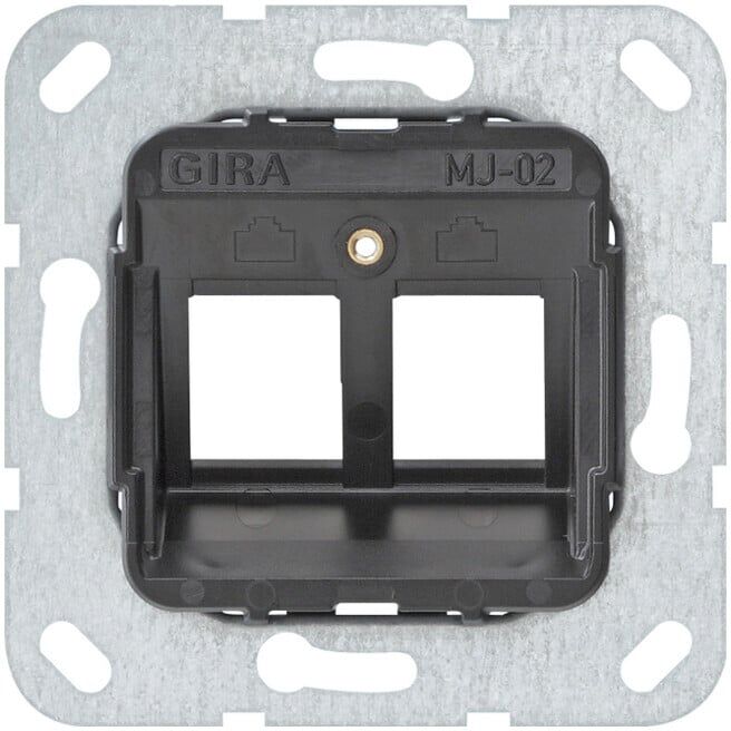 Gira Modular Jack 2 double encastré anneau porteur 560200 (560200)