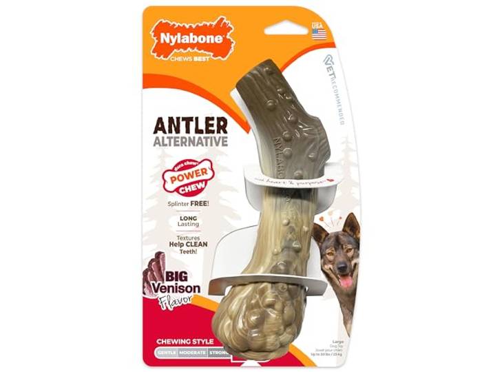 Nylabone 983366EU Dier Alternatief - gewei hert smaak, groot