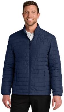 Port Authority J854 C-FREE Brick Jacket in True Navy Blue size Medium   Polyester