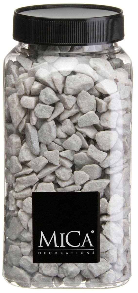 Lichtgrijze decoratiesteentjes 650 ml - Mica Decorations