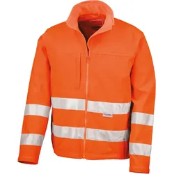 Result Herren Sicherheits Softshell Jacke Warnschutz-Jacke R117X fluorescent orange L