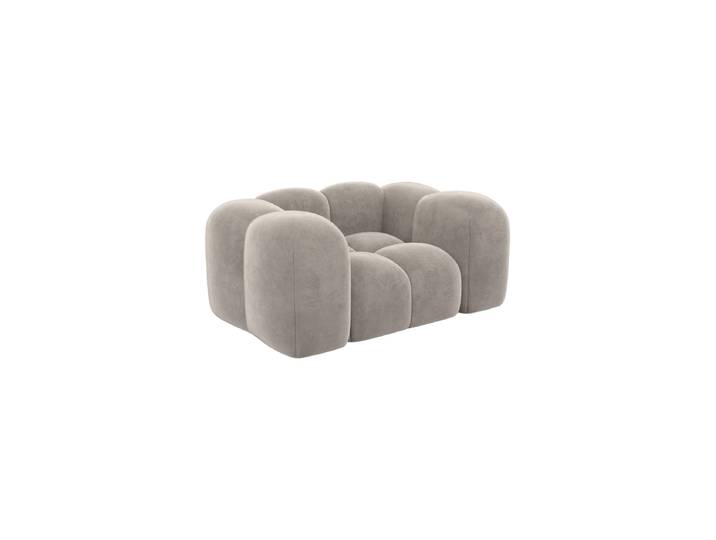 Design Loungesessel „Alba“ mit Samtbezug Samtbezug Sand BLOOMINGLOFT Collection