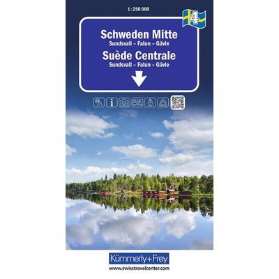 Kümmerly+Frey Regional-Strassenkarte 4 Schweden Mitte 1:250.000, Sonstige von , Kümmerly+Frey, 978-3-259-30074-9