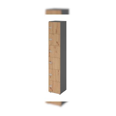 Hammerbacher-Schliessfachschrank 6OH Graphit/Ast.,6xZS-V264L6/G/R/ZS