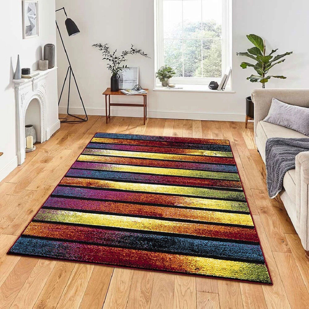 Metro Stripe Multi Colour Runner 60 x 300 cm