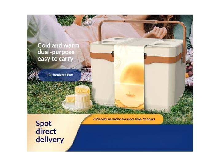 Glacière portable isotherme pour camping, pêche, marché nocturne, conservation des aliments, idéale pour l'extérieur
