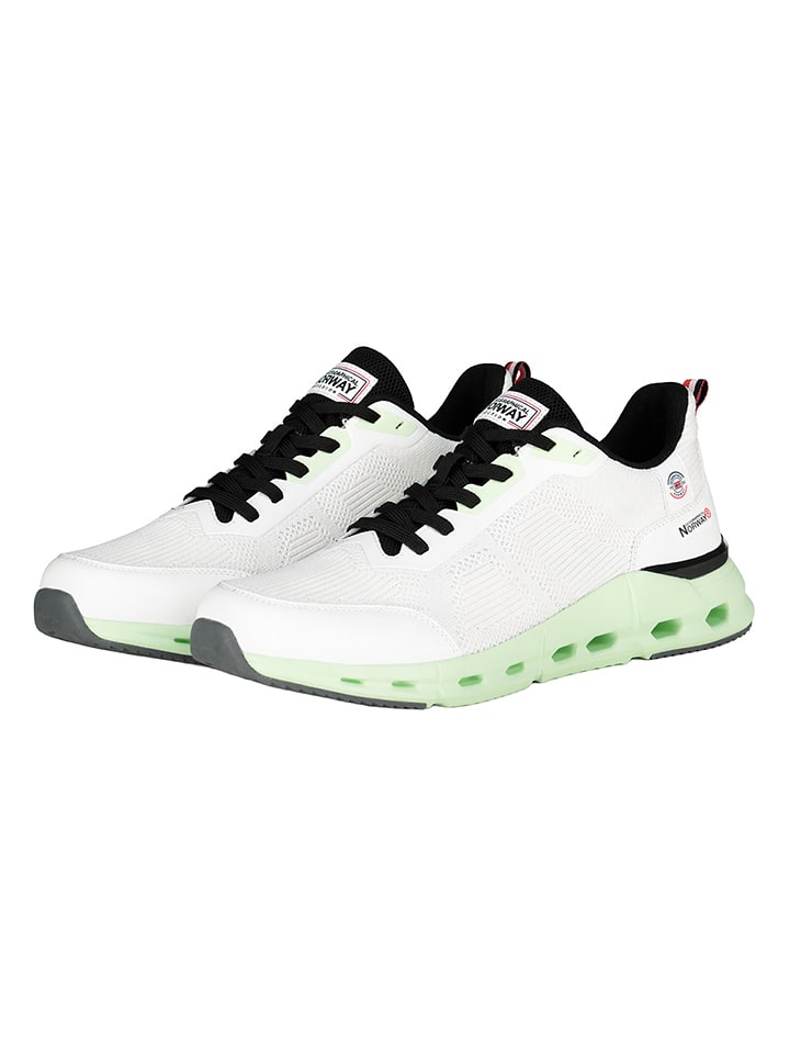 Geographical Norway Sneakers "Osman" in Weiß/ Grün - 41