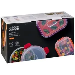 Joseph Joseph Nest Lock 8-tlg. Frischhaltedosen- Set Rund und E, Vorratsbehälter, Mehrfarbig