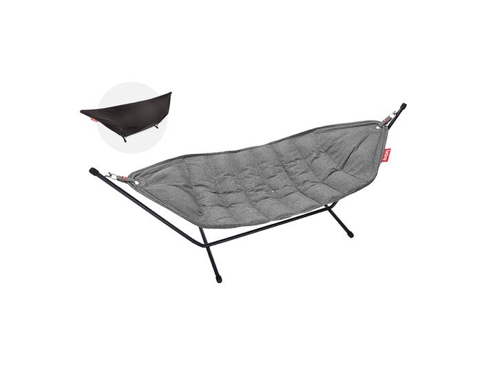 FATBOY hamac HEADDEMOCK SUPERB avec couverture (Rock Grey - Polyester, oléfine, métal et caoutchouc)