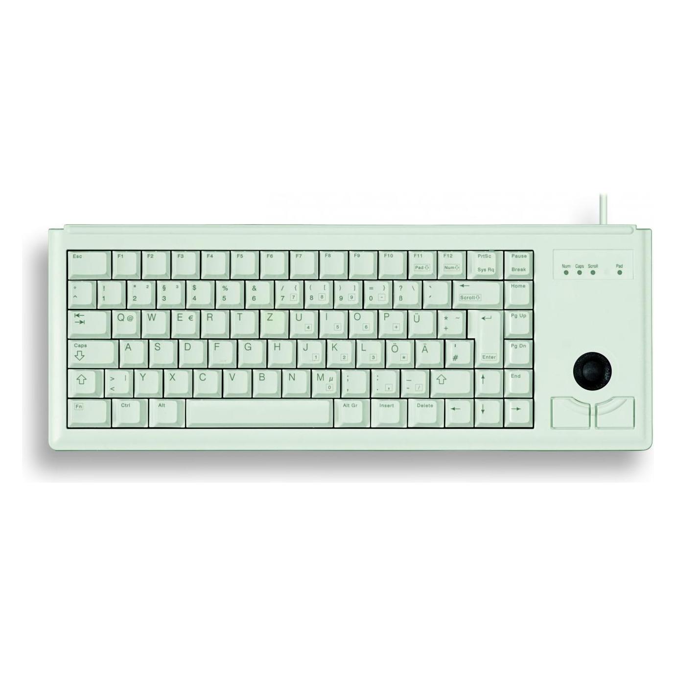 Cherry Compact-Keyboard mit Trackball (DE, Kabelgebunden) (G84-4400LUBDE-0)