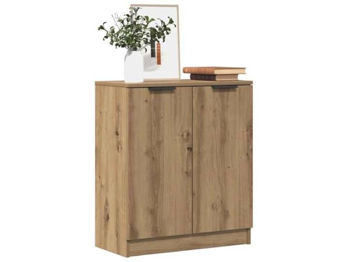 KTHLBRH Sideboard Eiche Handwerk 60 x 30 x 70 cm Spanplatte Großer Stauraum, robuste Tischplatte für Dekoration, einfache Reinigung, inklusive Wandbefestigung