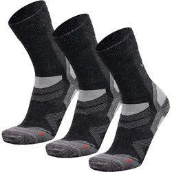 Areco, Unisex, Sportsocken, Vivayo Outdoor Merino (36 - 38), Schwarz, Grau