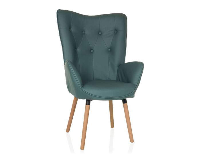 Fauteuil À Oreilles / Fauteuil Vintage Havenio I Tissu Menthe Hjh Living