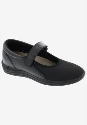 Women's Magnolia Mary Jane Flat by Drew in Black Stretch (Size 8 M)