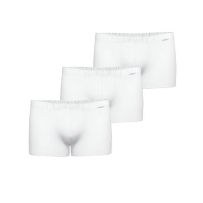 Retro Boxer AMMANN "3er Pack Retro Short Day Modern / Micro Modal", Herren, Gr. M, weiß, Single Jersey, Obermaterial: 93% Modal CMD. 7% Elasthan EL., Unterhosen