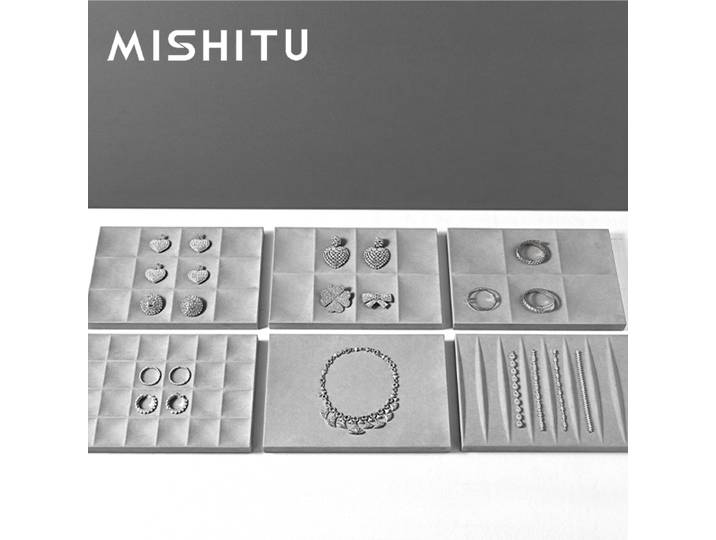 MISHITU-Présentoir de Bijoux en Microcarence, Design de Mode, Bague d'Exposition, Boucles d'Oreilles, Bracelet, Collier