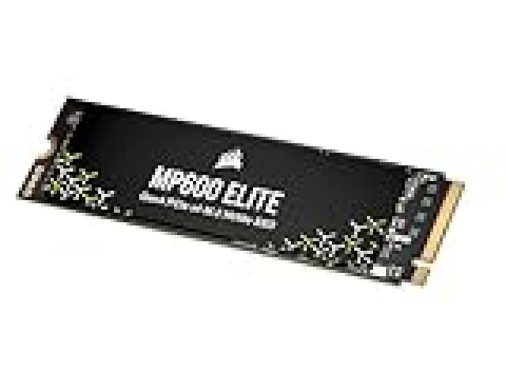 Corsair MP600 Elite 1 to M.2 PCIe Gen4 x4 NVMe SSD - M.2 2280 - Lecture Séquentielle Jusqu'à 7 000 Mo/s - 3D TLC NAND Haute Densité - Noir