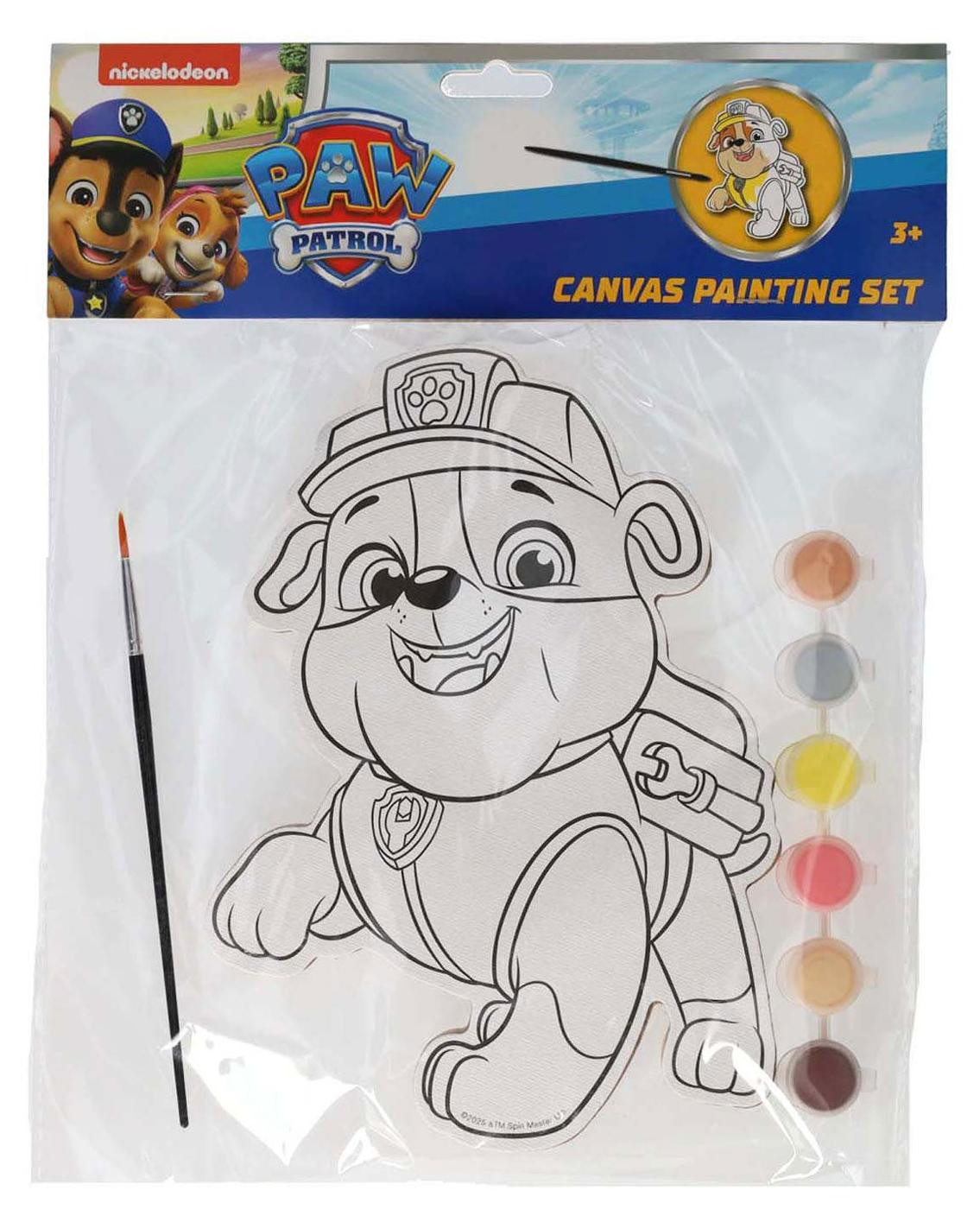 Wins Holland canvas schilderdoek Paw Patrol Trümmer inclusief penseel en 6 kleuren