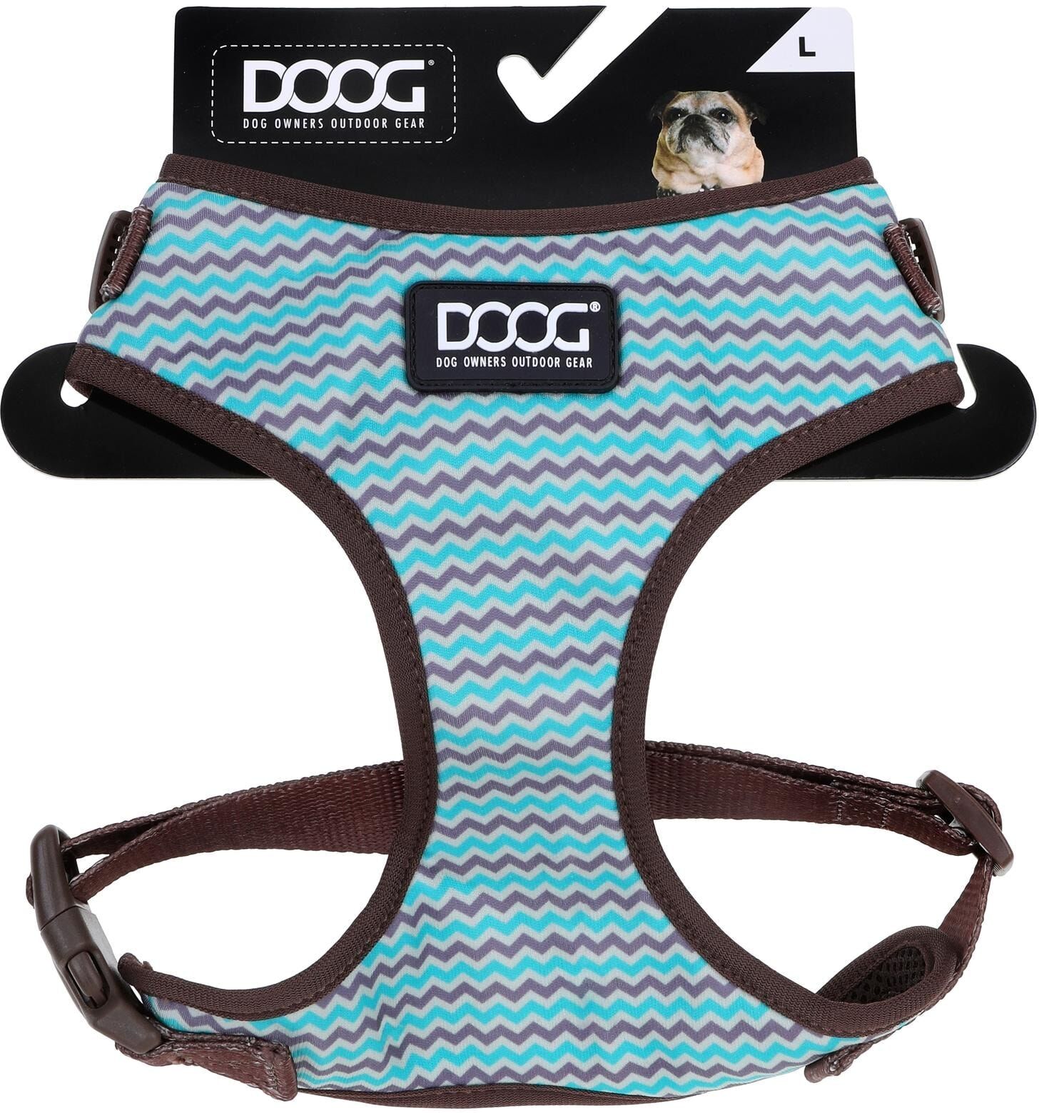 Hunde-Geschirr DOOG "Neoflex Benji L", blau (hellblau), Tiergeschirre, Hunde-Geschirr hellblau Einheitsgröße