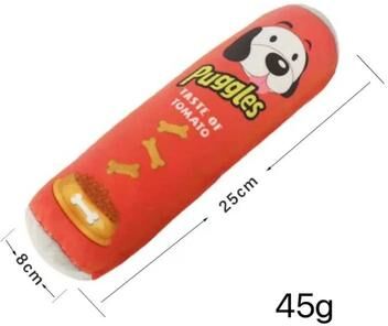 Uplifted Finds Interactive Squeaky Beer Bottle Plush Dog Toy red
