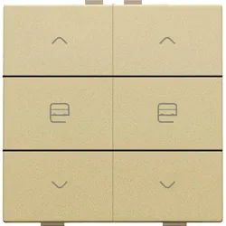Niko Züblin 221-51036 Zweifach Taster für Niko Home Control, gold coated 22151036